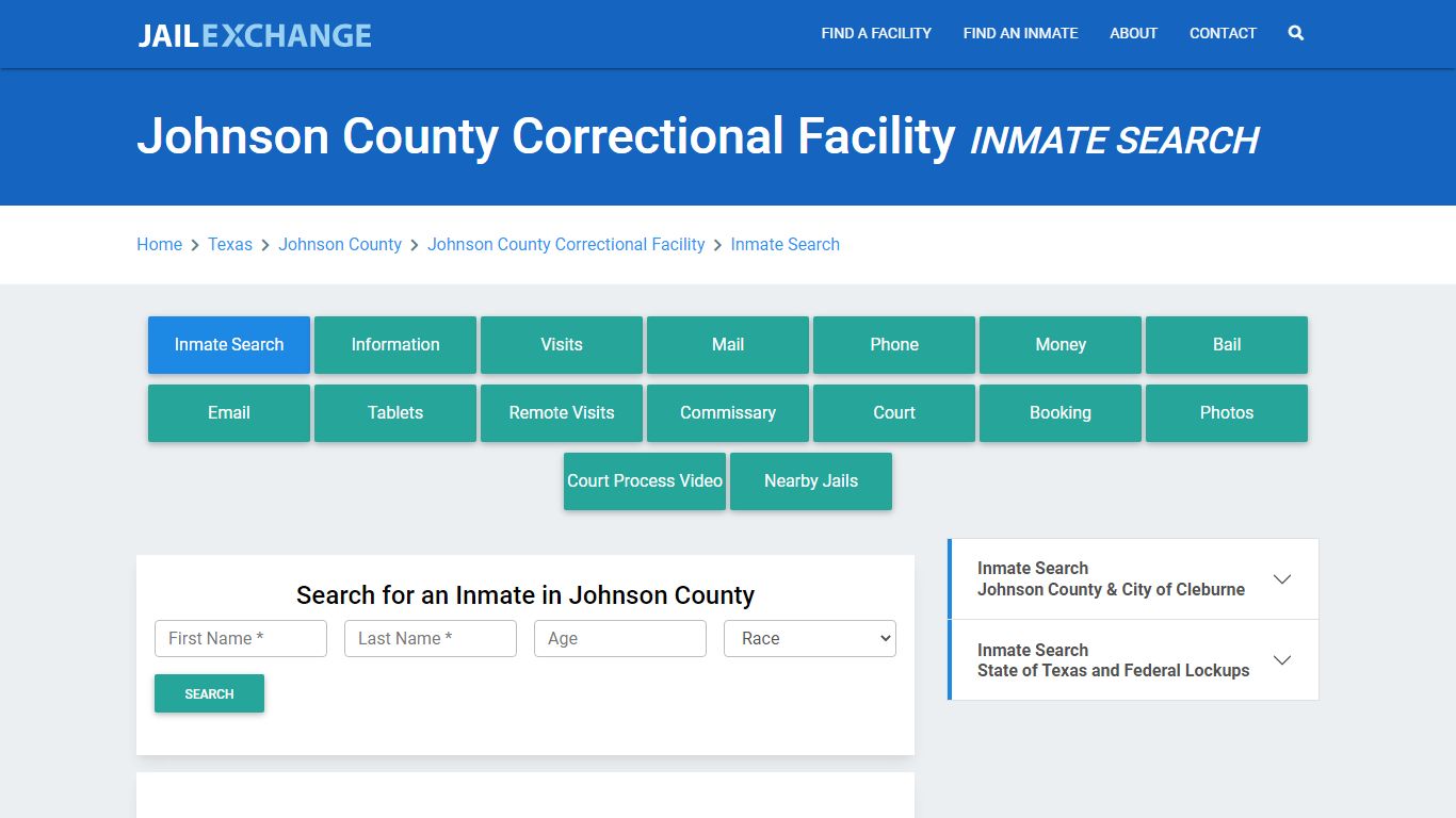 Johnson County Correctional Facility Inmate Search